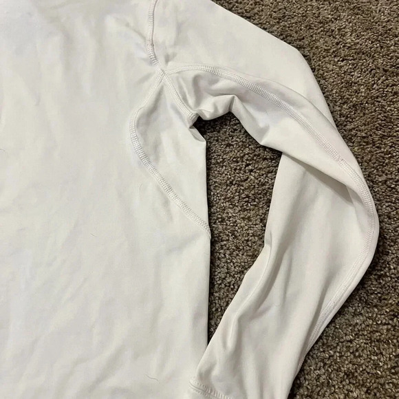 Nike Dri-Fit Long Sleeve Shirt Womens White BYU Mock Neck Thermal Run Panthers M - Picture 10 of 15